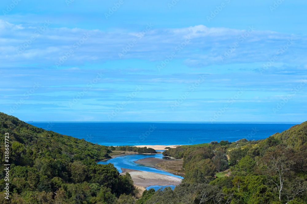 Fototapeta premium View in Glenrock reserve near Newcastle in Australia.