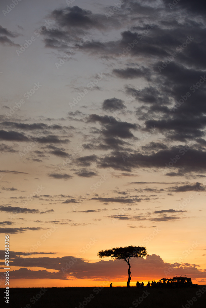 Sundown at Masai Mara, Kenya