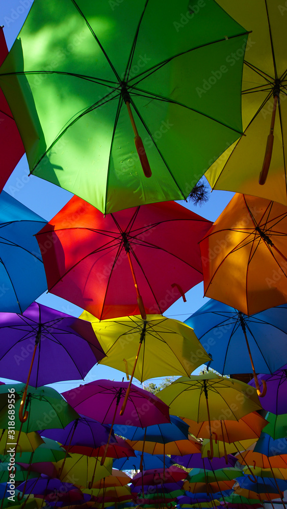 Umbrellas over the city