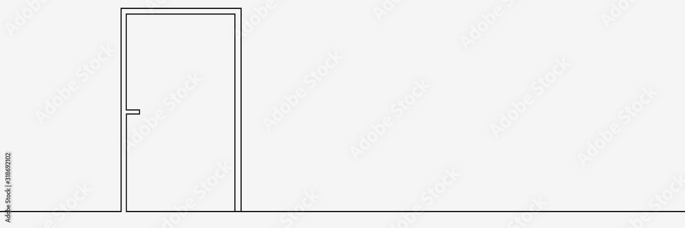 Realistic vector elements outline door Realistic vector elements outline door