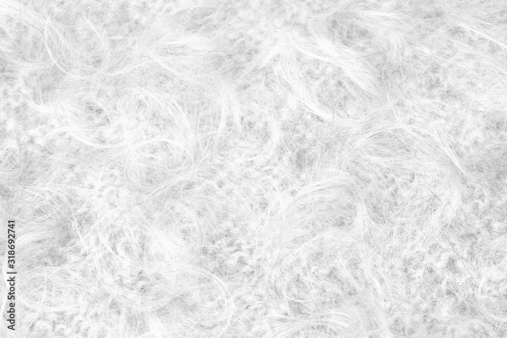 Fototapeta premium White knit fabric texture background