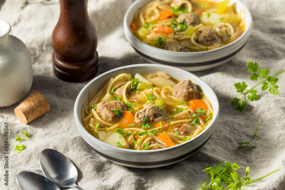 Homemade Sopa a La Minuta Meatball Soup Homemade Sopa a La Minuta Meatball Soup