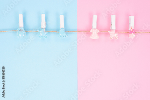 Φωτογραφία Gender reveal party invitation concept