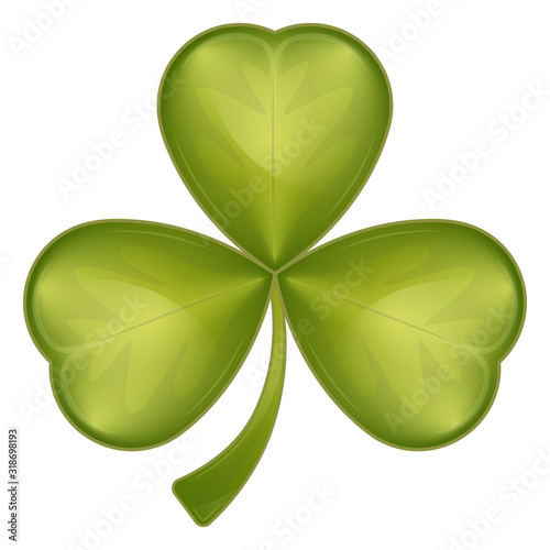 Isoalted lucky green clover