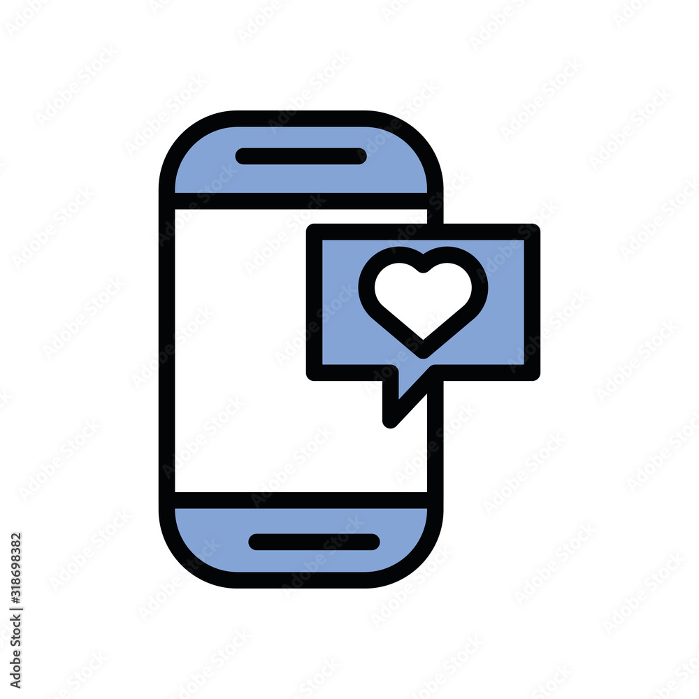 happy valentines day smartphone with hearts chat happy valentines day smartphone with hearts chat