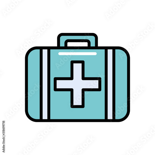 medical kit handle isolated icon
