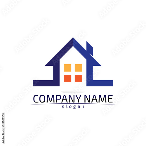 Real estate and home buildings logo icons template vector © anggasaputro08