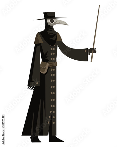 black pest bubonic plague doctor