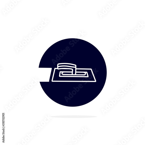 Stucco Plasterer Logo Outline Left to Right