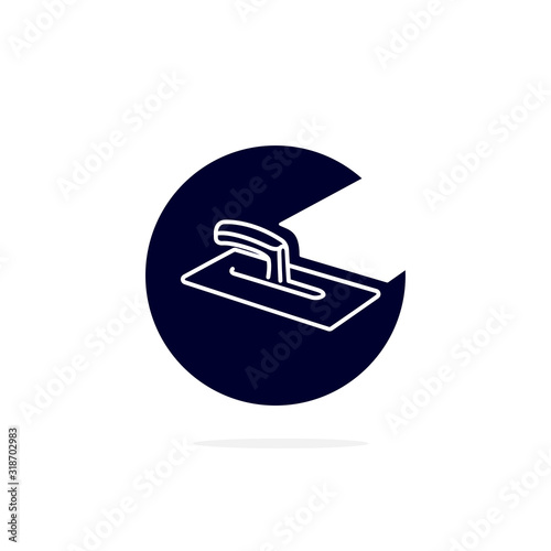 Stucco Plasterer Logo Outline Top Right top Bottom Left