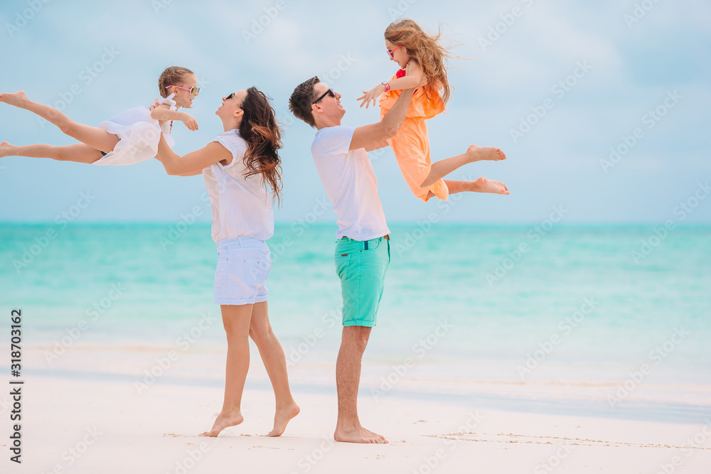Young family on vacation have a lot of fun Young family on vacation have a lot of fun