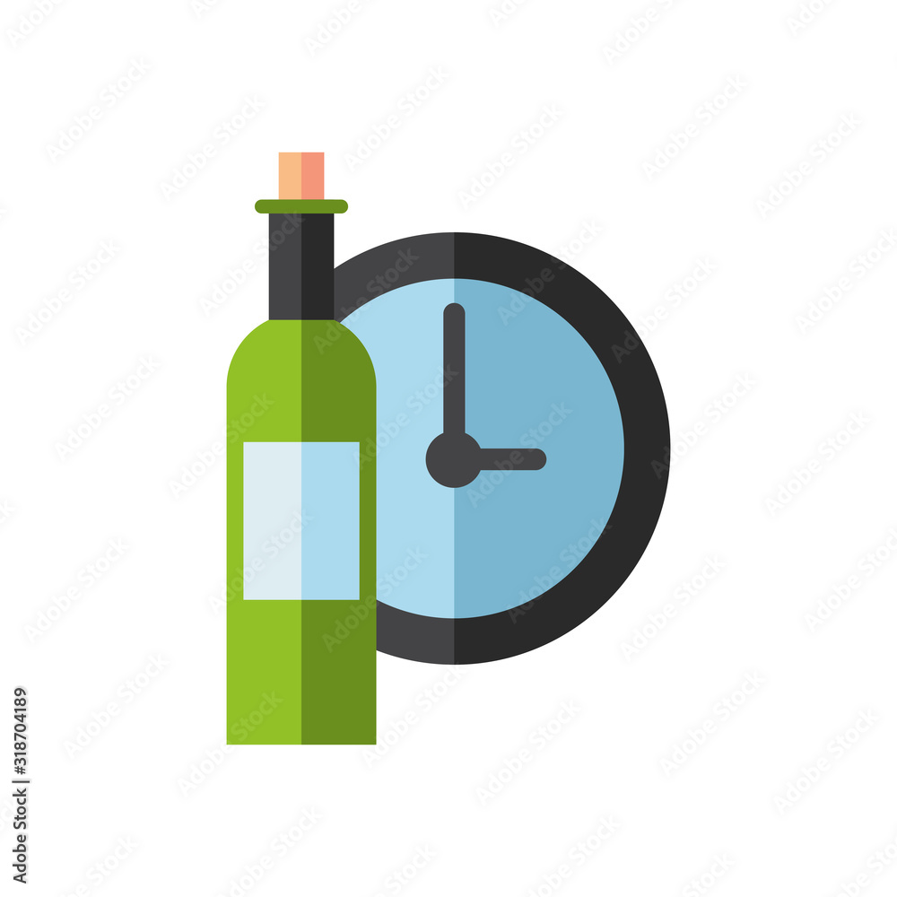 wine bottle drink with time clock wine bottle drink with time clock