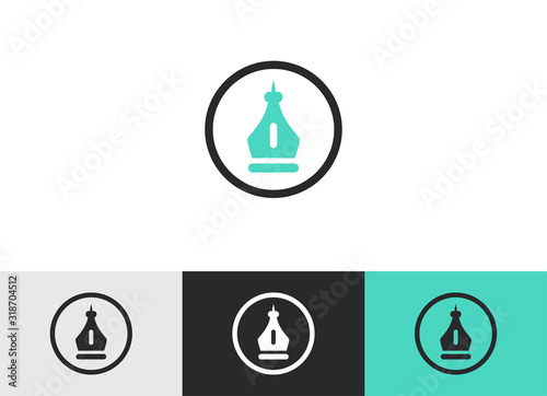 Pen nib icon symbol - vector