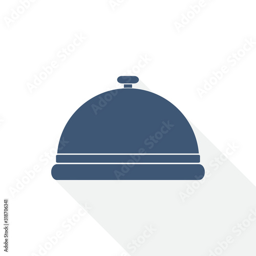 Restaurant vector icon, flat design food service illustration