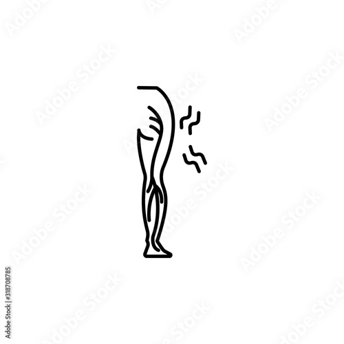 varicose veins line icon on white background