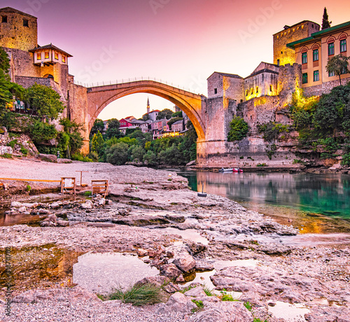 Famous Mostar Bridge in the...