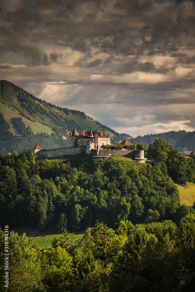 The medieval village of Gruyeres, Switzerland
