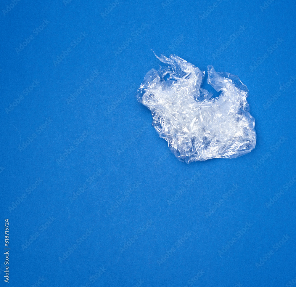 crumpled transparent stretching plastic film for packaging products