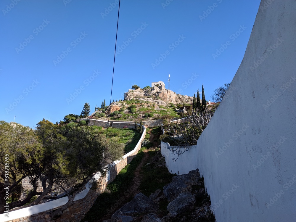 Obraz premium Greece Athens Hydra walk to city, day nature