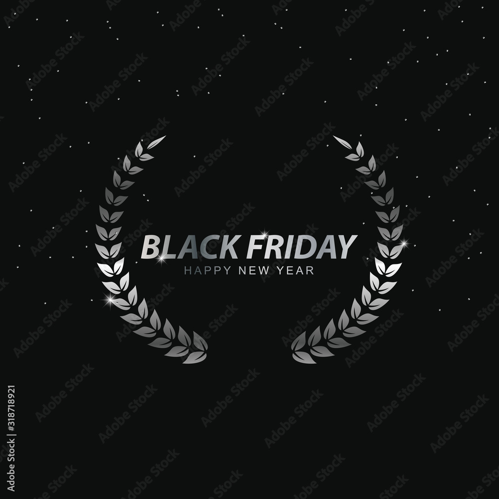 black friday with black background