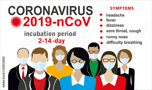 2019-nCoV. China pathogen respiratory coronavirus 2019-nCoV. Flu spreading of world, China map, symptoms. Dangerous chinese ncov corona virus, SARS pandemic risk alert