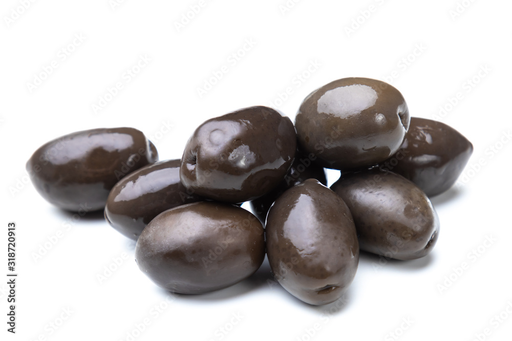 Black olives isolated on white Black olives isolated on white