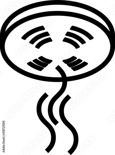 Smoke detector icon, vector illustration
