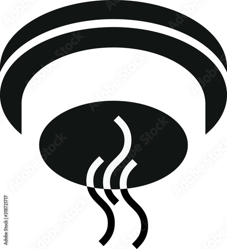 Smoke detector icon, vector illustration
