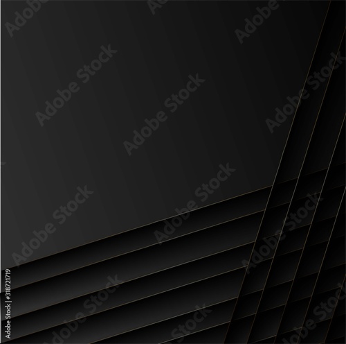Black shadows on dark background. Shadow reflection design. Space background. Abstract design element.