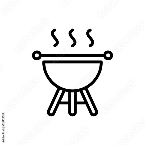 Barbeque icon trendy