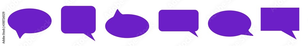Speech Bubble Balloon Icon purple | Blank Bubbles | Communication Symbol | Message Logo | Cartoon Sign | Isolated | Variations Speech Bubble Balloon Icon purple | Blank Bubbles | Communication Symbol | Message Logo | Cartoon Sign | Isolated | Variations