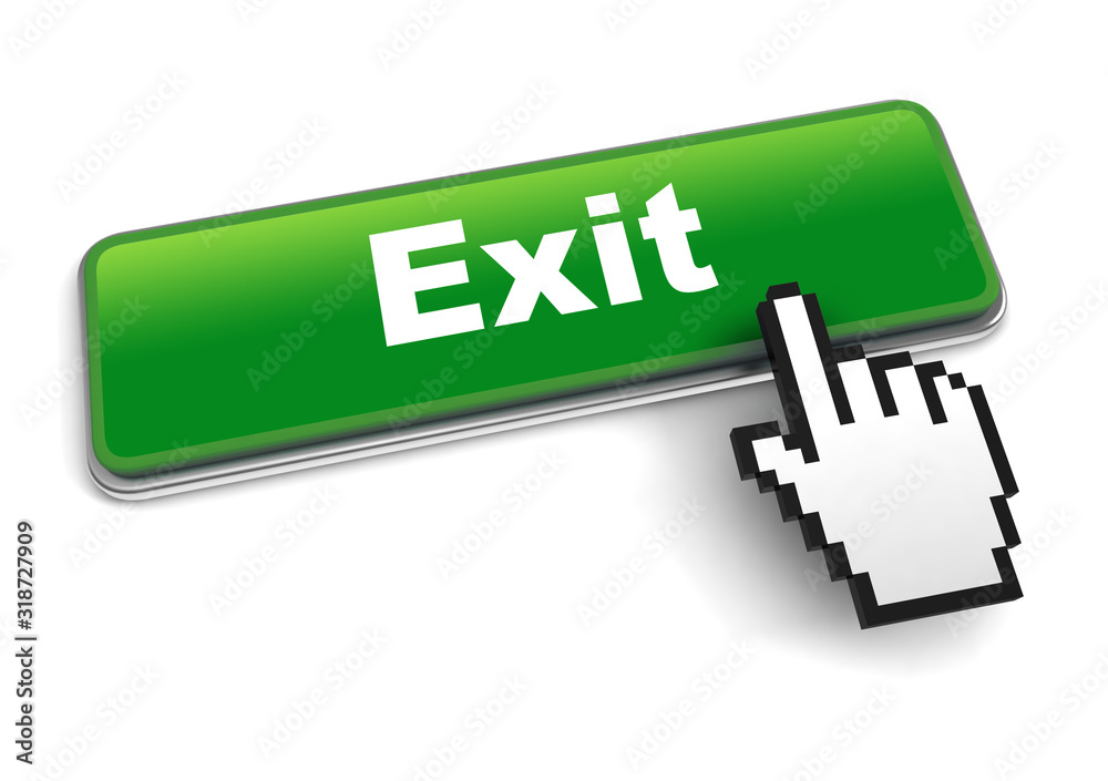 exit concept 3d illustration isolated exit concept 3d illustration isolated