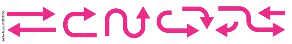 Arrow Icon Pink | Arrows | Infographic Illustration | Direction Symbol | Pointer Logo | Up Sign | Isolated | Variations Arrow Icon Pink | Arrows | Infographic Illustration | Direction Symbol | Pointer Logo | Up Sign | Isolated | Variations