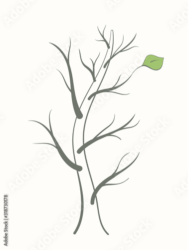 drzewo-z-pustymi-galeziami-i-samotnym-zielonym-lisciem