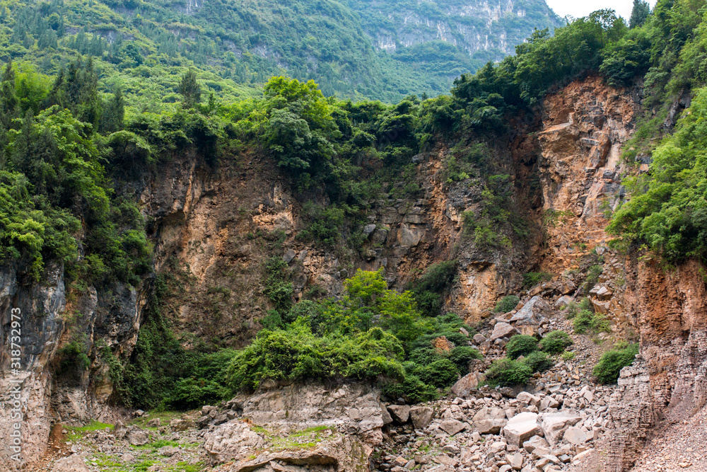 China Yangtze Fluss zum 3-Schluchten Staudamm