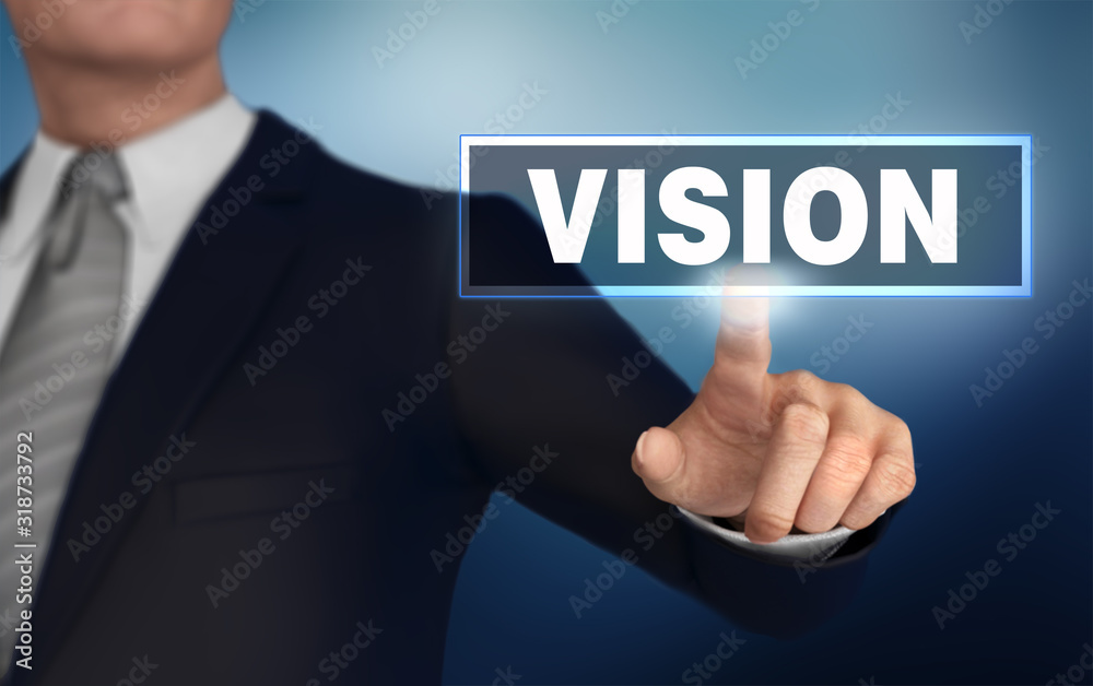 vision pushing concept 3d illustration vision pushing concept 3d illustration