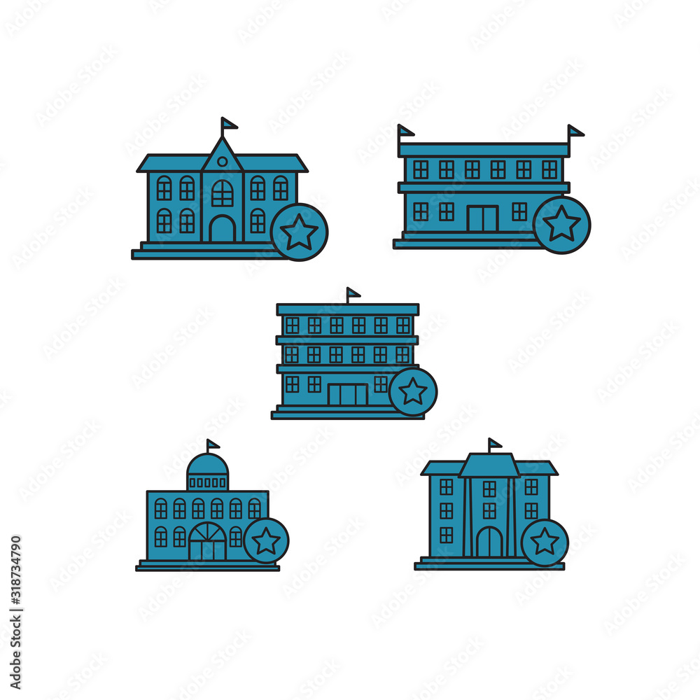 Naklejka premium University building icon