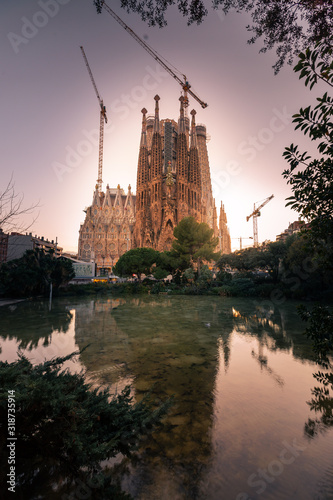  Sagrada Familia  temple at Barcelona  Catalunya. 