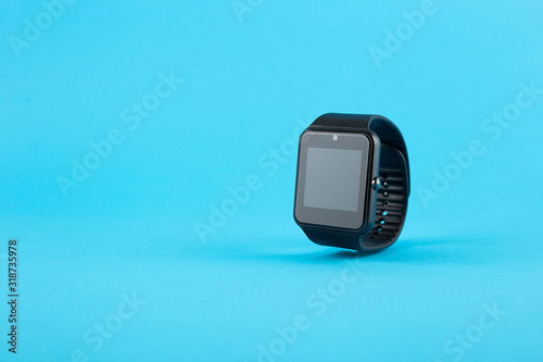 technological watch smartwatch with blue sky background