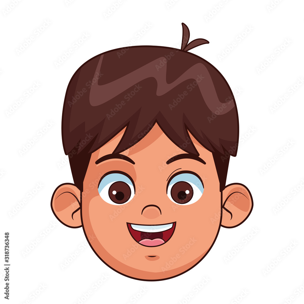 cartoon happy boy smiling icon, colorful design cartoon happy boy smiling icon, colorful design