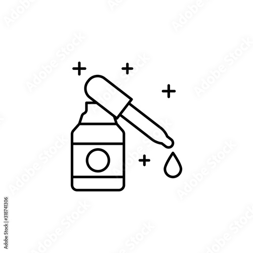 Oil, makeup icon. Simple line, outline vector makeup icons for ui and ux, website or mobile application