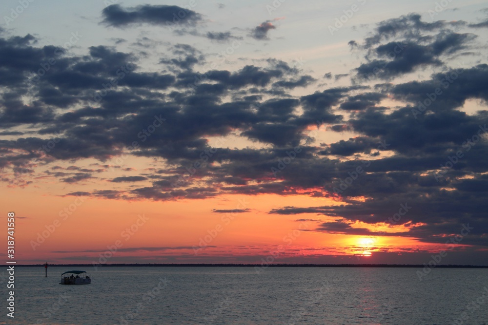 sunset over sea sunset over sea