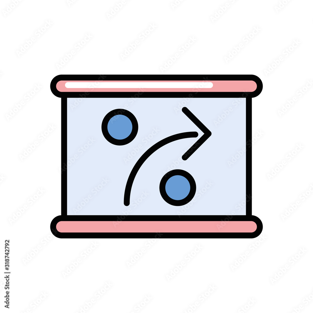 paperboard training with arrow icon paperboard training with arrow icon