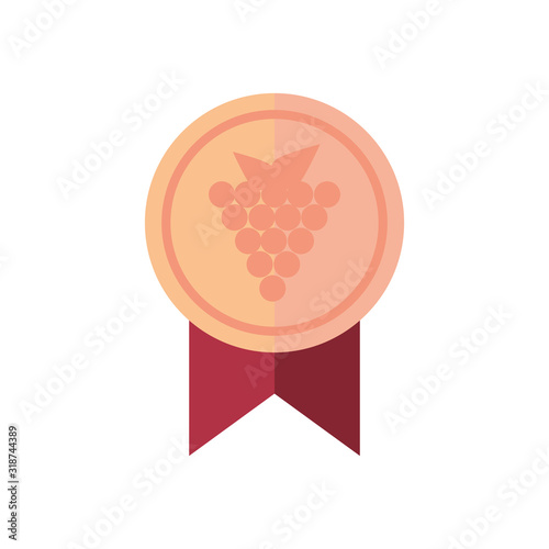 grapes fresh fruits seal stamp