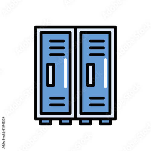 lockers metal store isolated icon