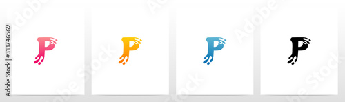 Water Splash On Letter Logo Design P