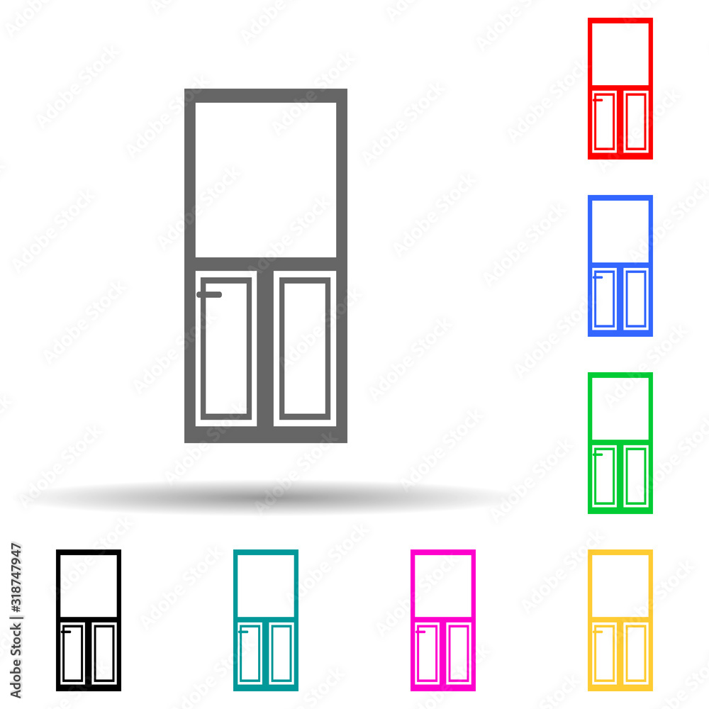 interroom door multi color style icon. Simple glyph, flat vector of door icons for ui and ux, website or mobile application