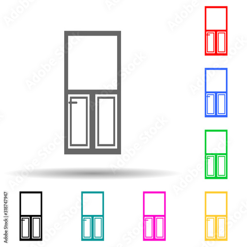 interroom door multi color style icon. Simple glyph  flat vector of door icons for ui and ux  website or mobile application