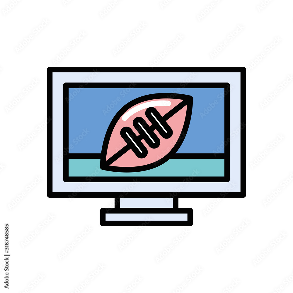 american football sport balloon in display tv american football sport balloon in display tv