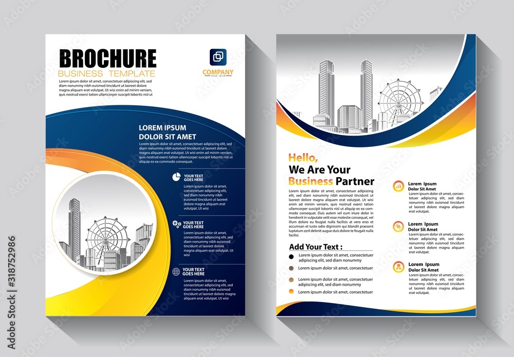 Business abstract vector template. Brochure design, cover modern layout, annual report, poster, flyer in A4 with colorful triangles, geometric shapes for tech, science, market with light background